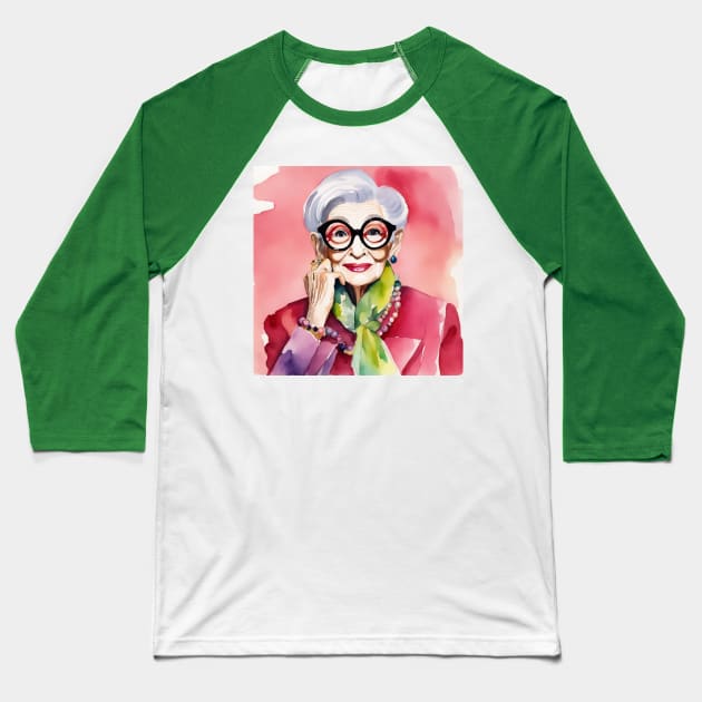 Iris Apfel Baseball T-Shirt by DarkAngel1200